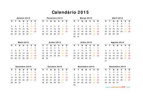 Calendário 2015 Calendarios 2015 Para Imprimir