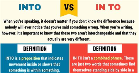 Into Vs In To When To Use Into Or In To With Useful Examples 7 E S L