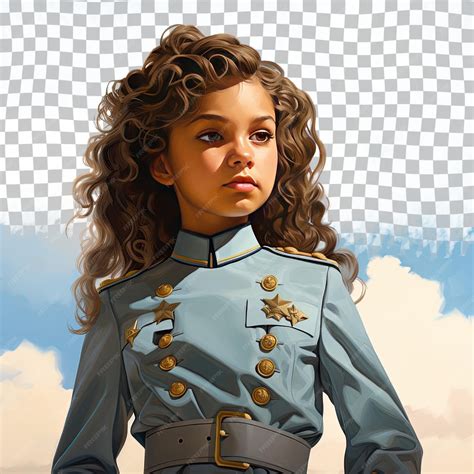 Una niña de mournful child con cabello ondulado de la etnia urálica