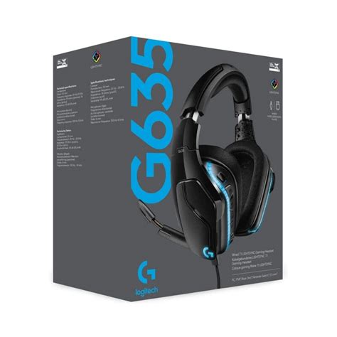 Logitech G635 LIGHTSYNC DTS X 7.1 Surround Sound RGB Gaming Headset