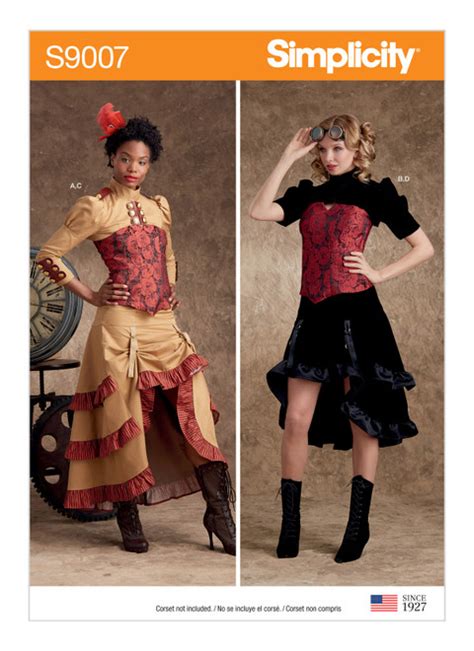 S9007 Simplicity Sewing Pattern Misses Steampunk Costumes Simplicity