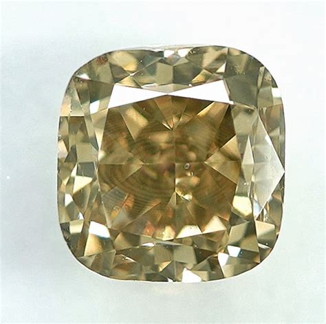 Diamond 0 71 Ct Cushion Natural Fancy Light Yellowish Catawiki