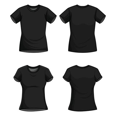 Outline Black T Shirt Templates 22941544 Vector Art at Vecteezy