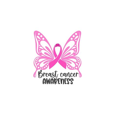 Premium Vector Breast Cancer Awareness Month With Pink Butterfly