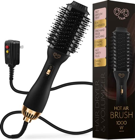 Amazon Professional Blowout Hair Dryer Brush Black Gold Dryer And Volumizer Hot Air