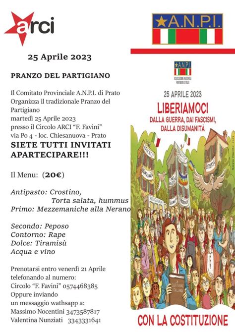 Aprile Le Iniziative Di Arci Anpi E Cgil Associazione Arci