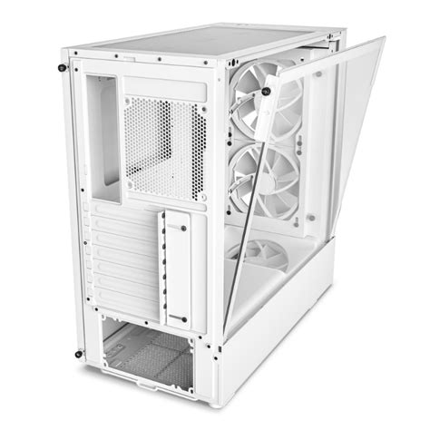 NZXT H5 Elite Tempered Glass Mid Tower ATX Case White CC H51EW 01