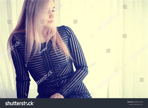 Sexy Blonde Tight Dress Beautiful Adult Stock Photo Shutterstock