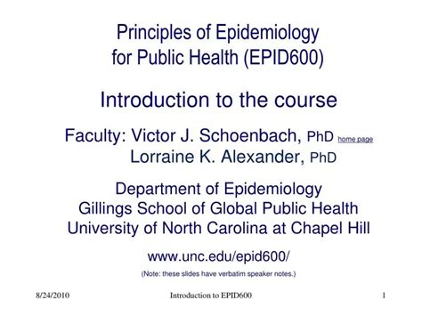 Ppt Principles Of Epidemiology For Public Health Epid600 Powerpoint