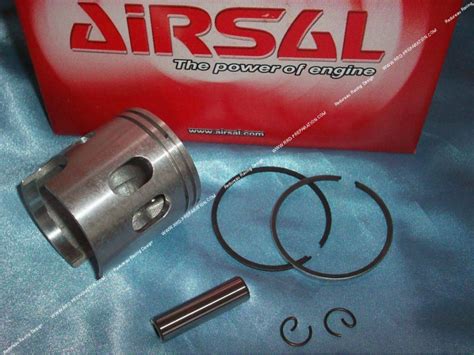 Piston Ø46mm bi segment axe 10mm pour kit 70 AIRSAL sur scooter