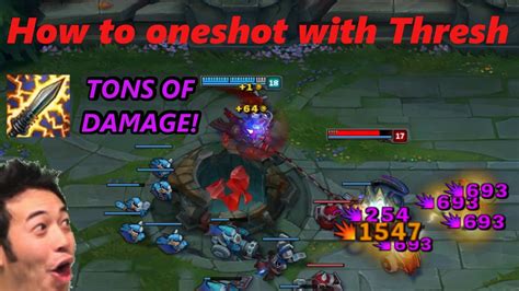 How To Oneshot With Thresh Full Ad Crit Thresh Tutorial Youtube