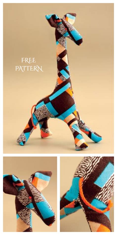 Diy Fabric Toy Giraffe Free Sewing Patterns Fabric Art Diy Giraffe