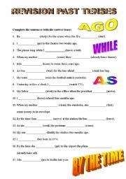 Revision Past Tenses Esl Worksheet By Emece