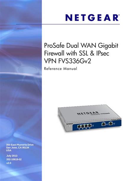 PDF ProSafe Dual WAN Gigabit Firewall With SSL IPsec VPN