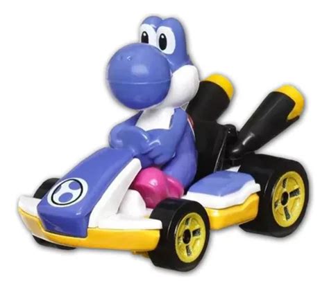 Carrinho Mario Kart Hot Wheels Mattel Gbg Cor Blue Yoshi Standard Kart Mercadolivre