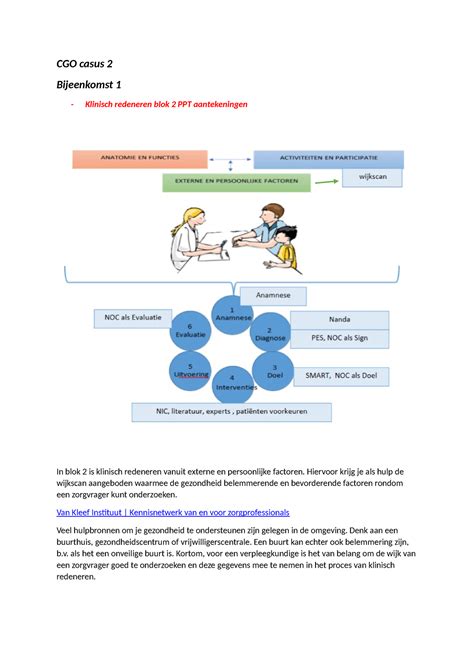 Cgo Casus Samenvatting Cgo Casus Bijeenkomst Klinisch