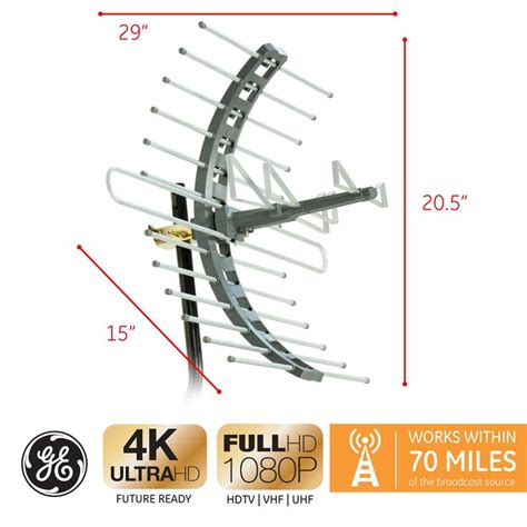 GE Pro Attic Mount TV Antenna Outdoor Attic Long Range Antenna