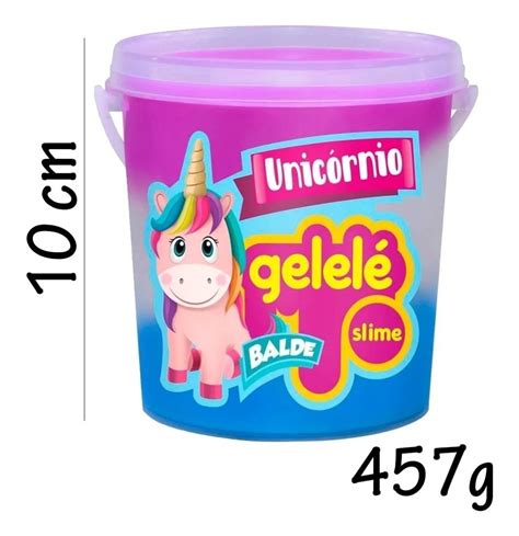 Gelele Unicornio Slime Balde Grande 475 G Geleca Unicornio MercadoLivre