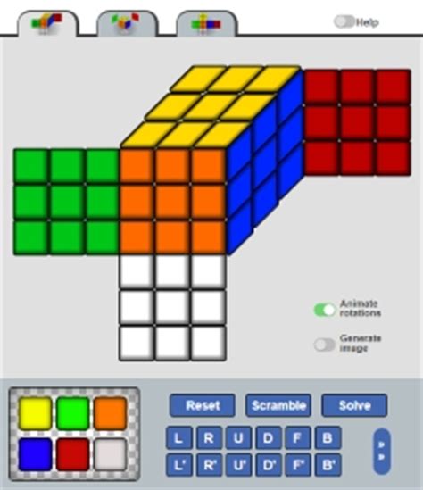 Online Rubik's Cube Solver - HTML CSS JavaScript