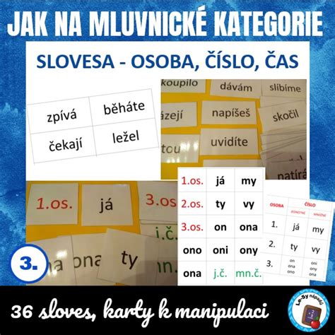 Produkt Jak na mluvnické kategorie sloves osoba číslo čas