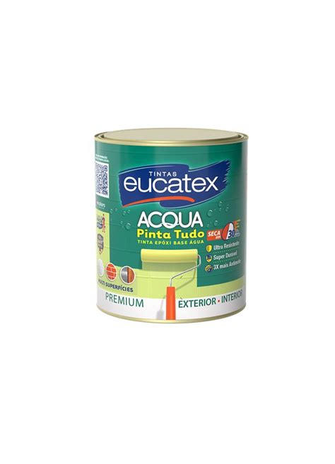 Tinta Eucatex Epóxi Base Água Brilhante Azulejo 900mL Branco Tocco