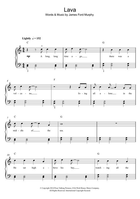 James Ford Murphy Lava Sheet Music Notes, Chords Download Printable Piano, Vocal Guitar (Right ...