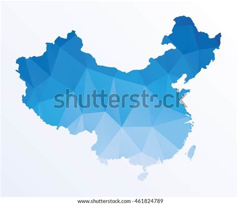 Polygonal Map China Stock Vector Royalty Free 461824789