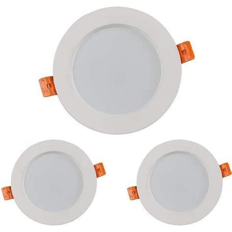 7W LED Spots Encastrables Dimmable IP44 550lumen 230V 3000K Blanc Chaud