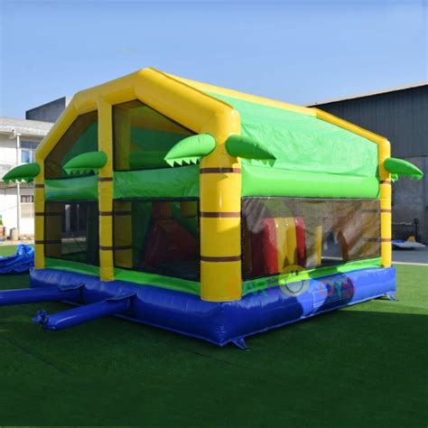 Lion Bouncy Castle Slide Combo With Roof For Sale China Factory