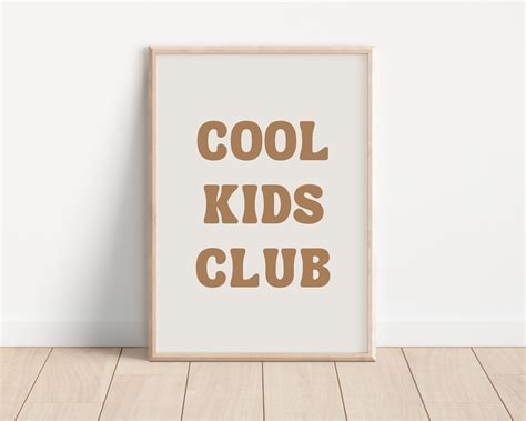 Cool Kids Club Downloadable Print, Monochrome Nursery Decor, Kids Room ...