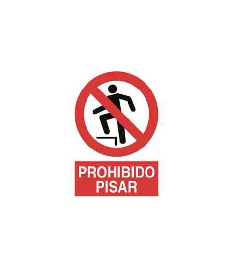 Señal de pictograma y texto Prohibido pisar COFAN comprar online