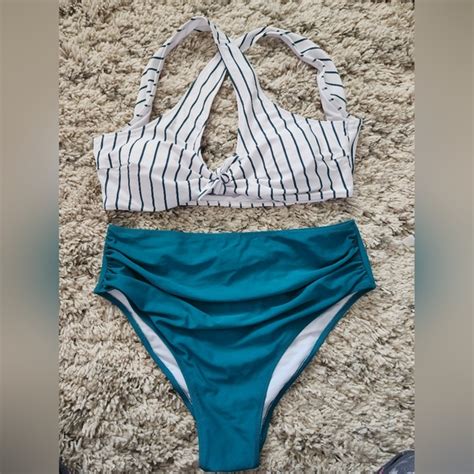 Cupshe Swim Xl High Waisted Cupshe Bikini Poshmark