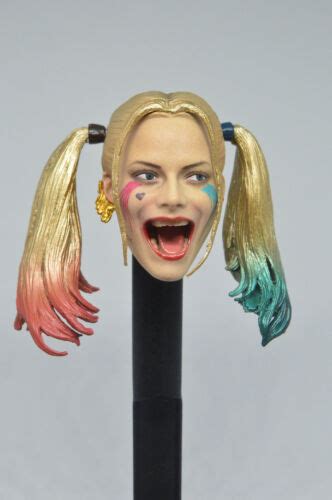 1 6 Custom Suicide Squad Harley Quinn Head Sculpt For Phicen Female