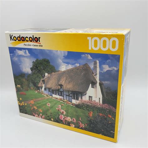 Kodacolor 1000 Pc Puzzle Thatched Cottage 21001 New Sealed EBay