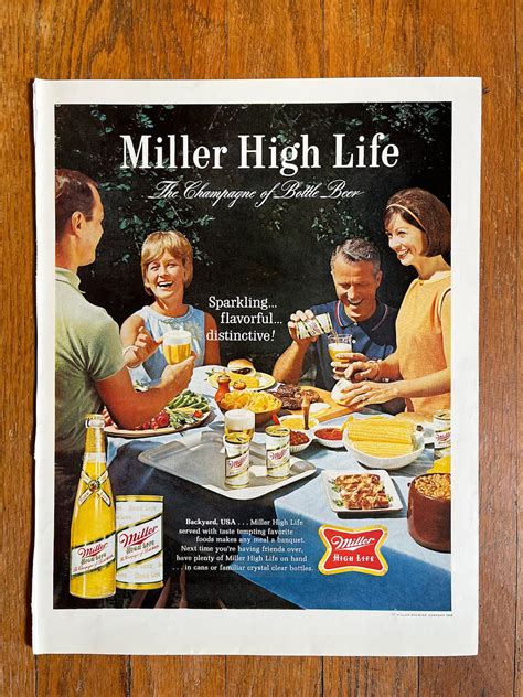 Miller High Life the Champagne of Bottle Beer Original - Etsy