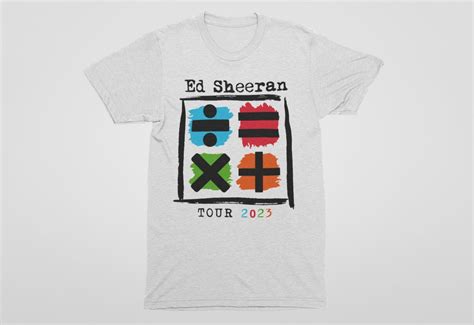 Ed Sheeran Mathematics Tour 2023 T Shirt Math Signs Three2tango Tees