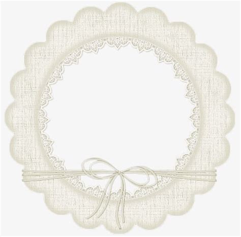 A White Doily With A Ribbon Around It