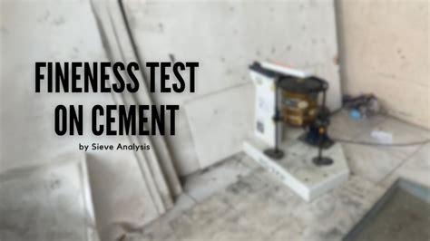 Fineness Test On Cement ASTM C150 Sieve Analysis Method YouTube