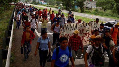 Hundreds Leave Tapachula Mexico To Join Thousands In Massive Migrant