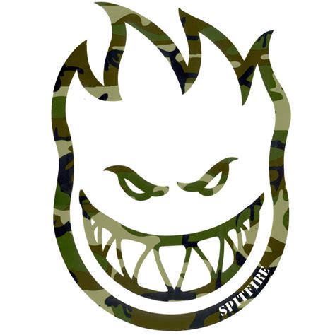 Spitfire Bighead Sticker Large Camo Green Skateamerica