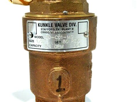 New Kunkle C Mg Relief Valve C Mg Sb Industrial Supply Inc