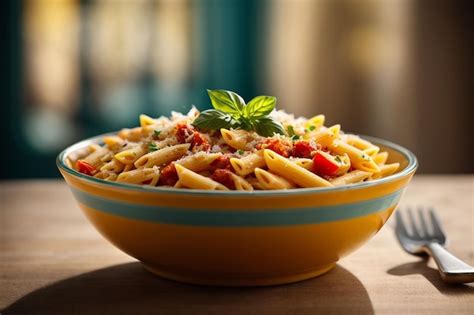 Premium Photo Delicious Penne Pasta Bowl Isolated On Transparent