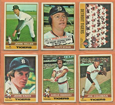 1976 1977 1978 Topps Detroit Tigers Team Lot 13 Diff Jack Morris Rc