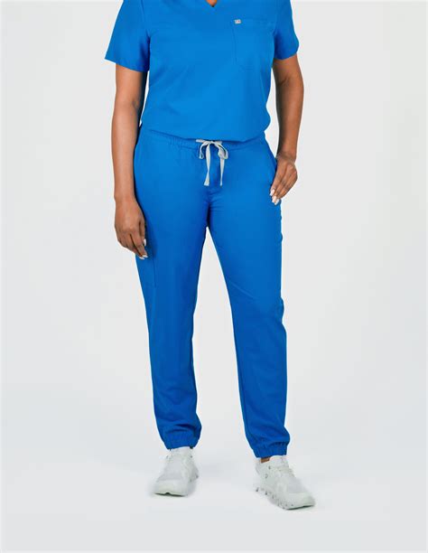 Clover Jogger Women S Royal Blue Scrub Pants Create Amor