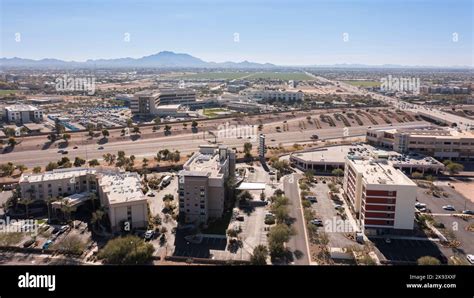 Aerial View Of Downtown Gilbert Arizona Usa Stock Photo Alamy