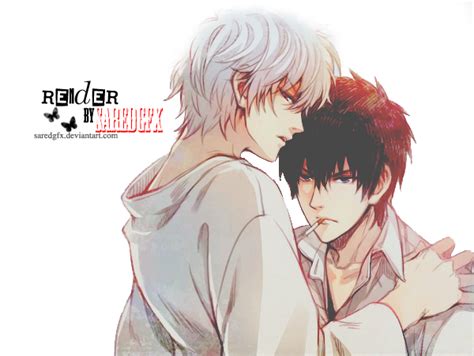 Sakata Gintoki And Hijikata Toushirou Render By Saredgfx On Deviantart