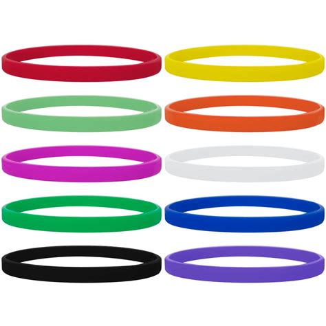 Gogo Pcs Thin Silicone Wristbands For Adults Rubber Bracelets