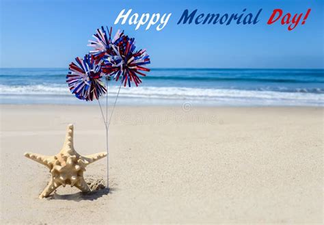 Memorial Day Background On The Beach Stock Image Image Of White Sand