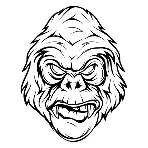 Premium Vector Gorilla Vector Illustration Of Primates Sketch Of An