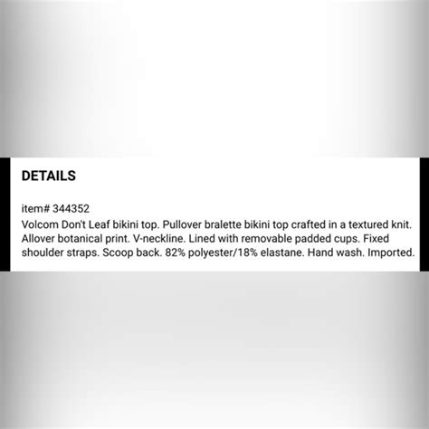 Volcom Swim Nwt Volcom Dont Leaf Bikini Top Poshmark